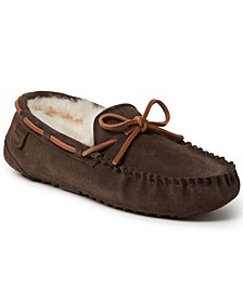 Men's Victor Moccasin Lace Tie Genuine Shearling  Slippers