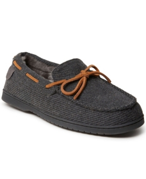 image of Dearfoams Fireside Men-s Grafton Moccasin Lace Tie Slippers Men-s Shoes