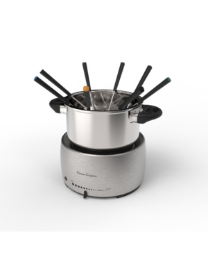 Classic Cuisine Stainless Steel Fondue Pot Set In Silver