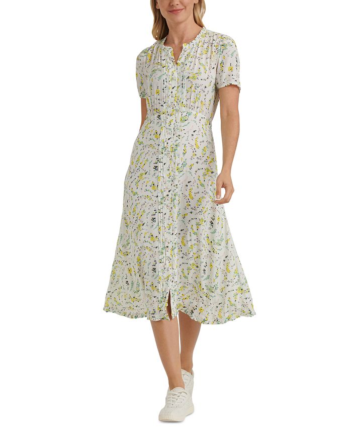 Lucky Brand Penelope Floral-Print Pleated Dress - Macy's