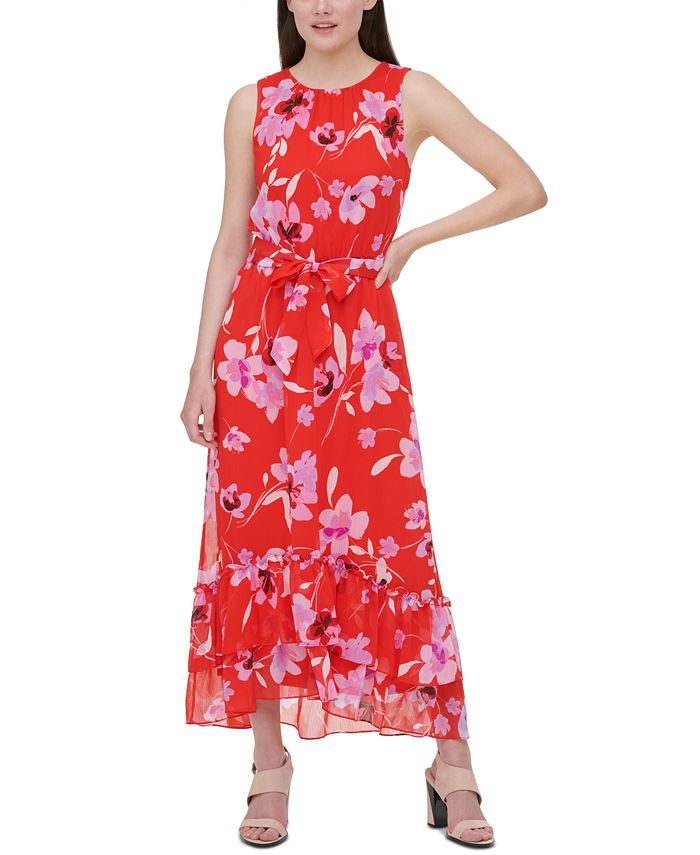 Calvin Klein Sleeveless Maxi Dress & Reviews - Dresses - Women - Macy's