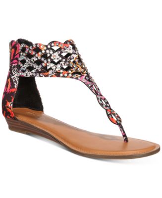Thalia Sodi Ilene Glitzy Thong Flat Sandals, Created for Macy's ...