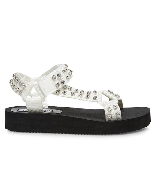 steve madden women's henley rhinestone sport sandals
