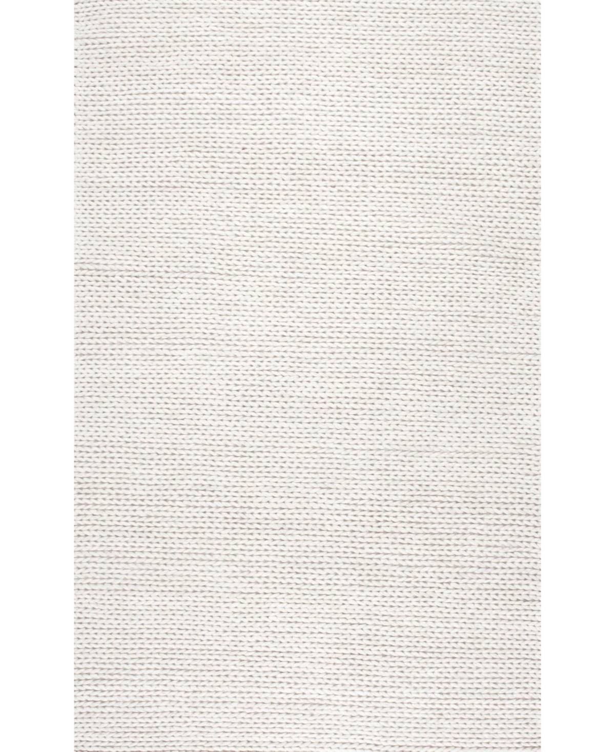nuLoom Textures Handwoven Caryatid Solid 4' x 6' Area Rug - Off White