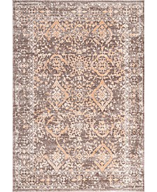 Amber Kylie Faded Vintage-Inspired Brown 5' x 7'5" Area Rug