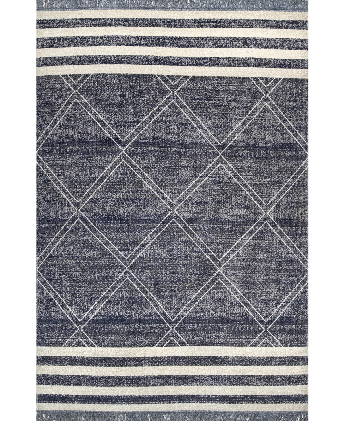 nuLoom Simone Roberge Diamonds Blue 8' x 10' Outdoor Area Rug - Blue