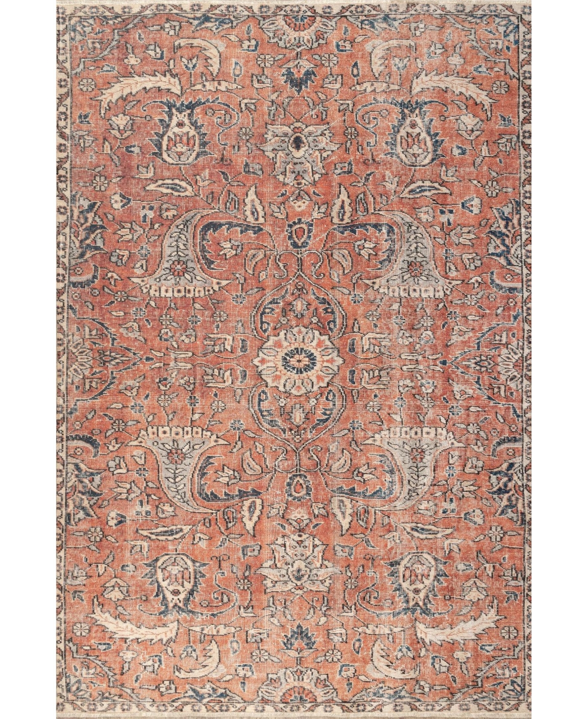 nuLoom Collina Rosalia Floral Persian Rust 7'10in x 10' Area Rug - Rust