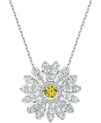 Swarovski - Silver-Tone Eternal Flower Pendant Necklace