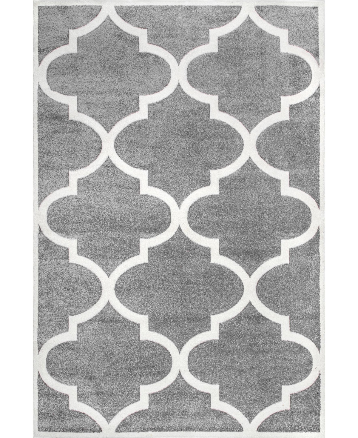 nuLoom Cine Moroccan Trellis Fez Slate 5' x 8' Area Rug - Slate