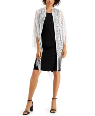 INC International Concepts - Knit Fringe Triangle Shawl