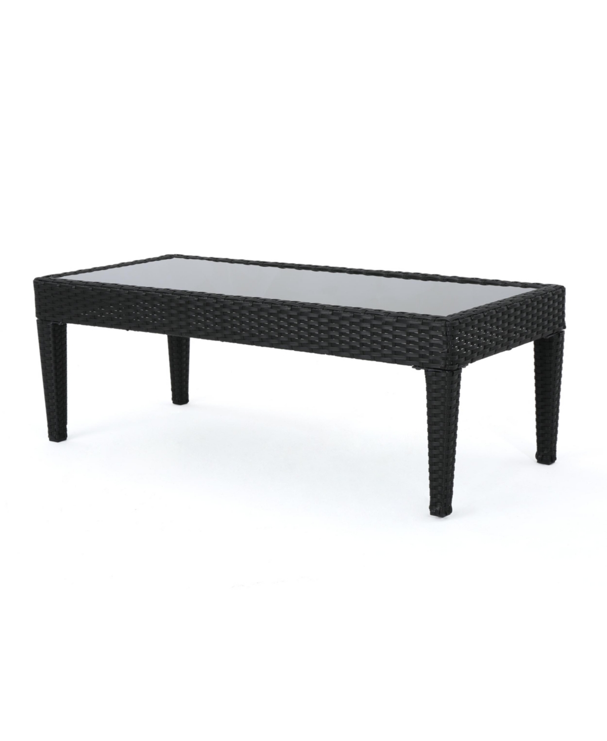 Noble House Antibes Outdoor 2pc Wicker Seating Set In Black