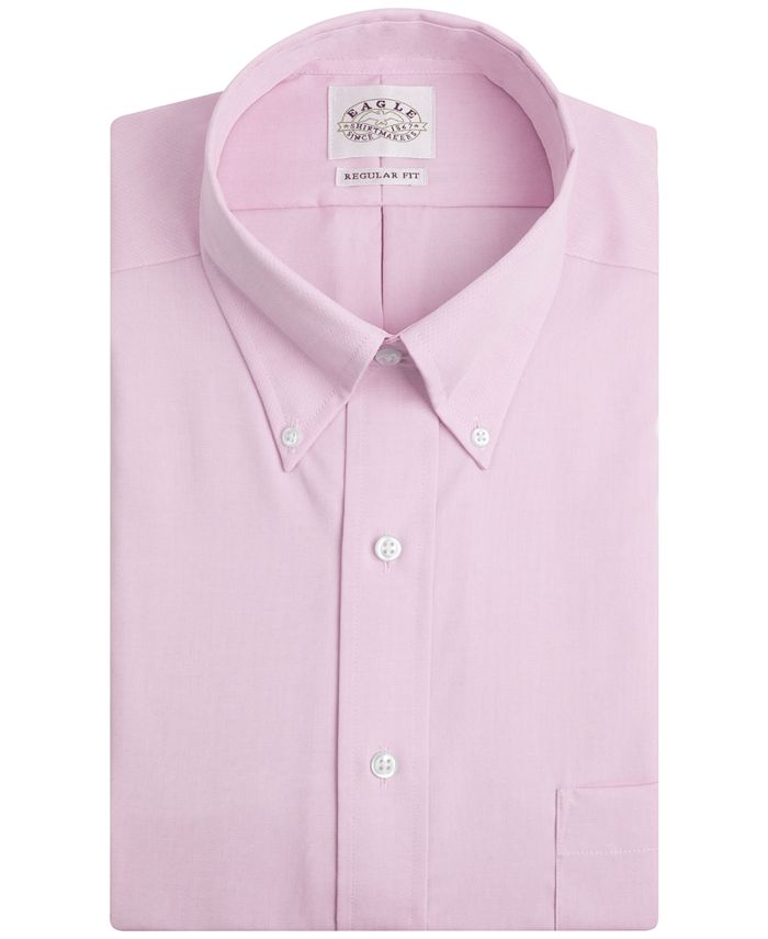 Eagle Men's Classic-Fit Non-Iron Pink Twill Dress Shirt - Macy's