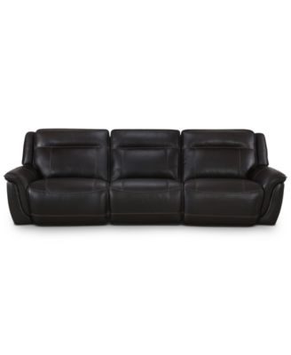 Lenardo 3-Pc. Leather Sofa with 3 Power Motion Recliners