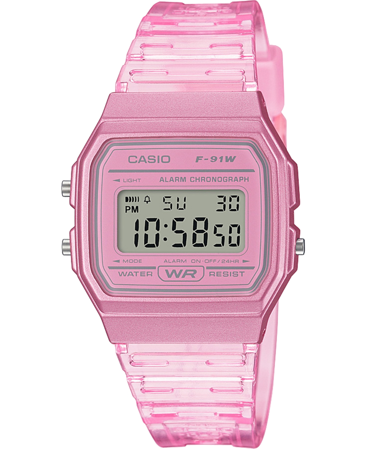 Unisex Digital Pink Jelly Strap Watch 35.2mm - Pink