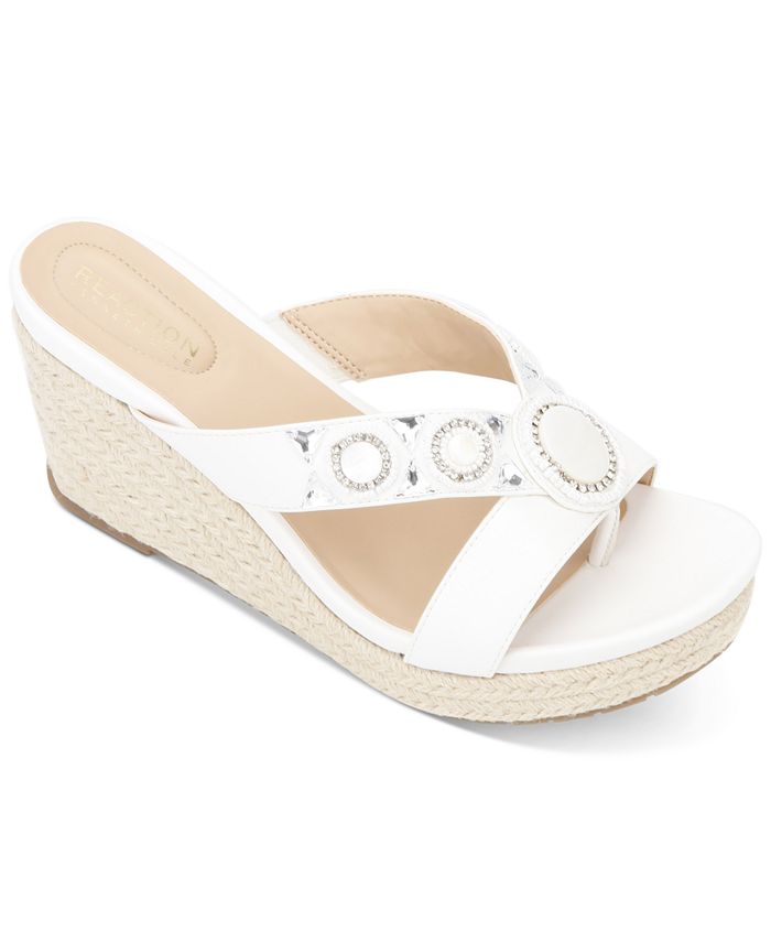 Kenneth Cole Reaction Women's Card Glam Wedge Sandals - Macy's