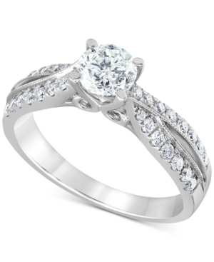 image of Diamond Twist Engagement Ring (1-1/8 ct. t.w.) in 14k White Gold