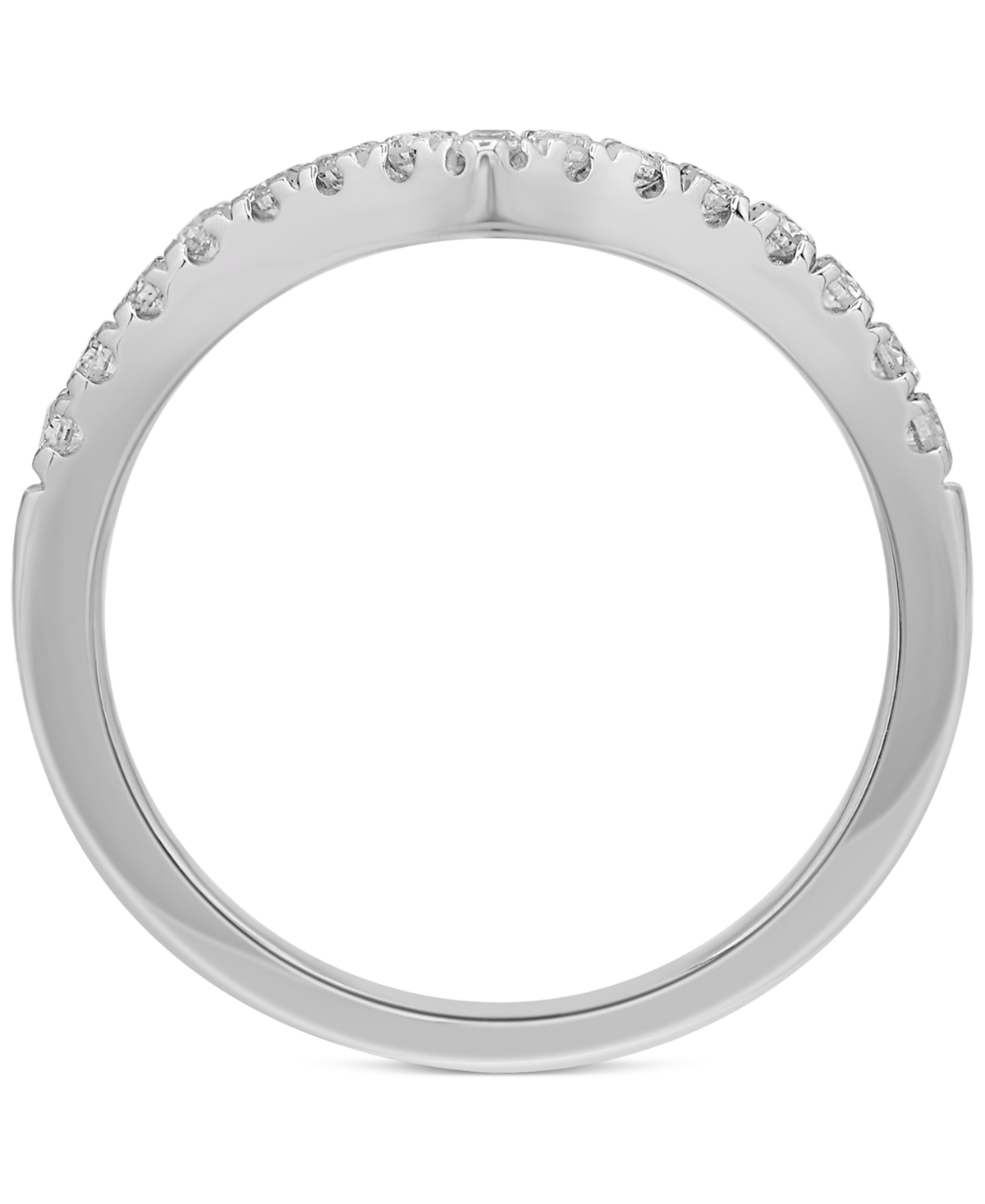 Diamond Chevron Band (1/4 ct. t.w.) in 14k White or Yellow Gold