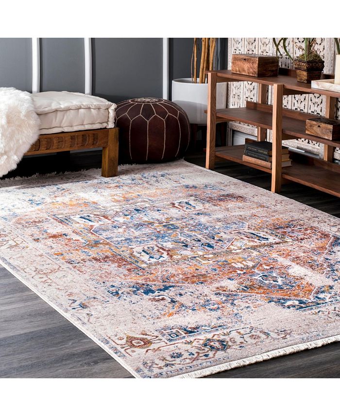 nuLoom Mystic Ehtel Medallion Fringe 3' x 5' Area Rug Macy's