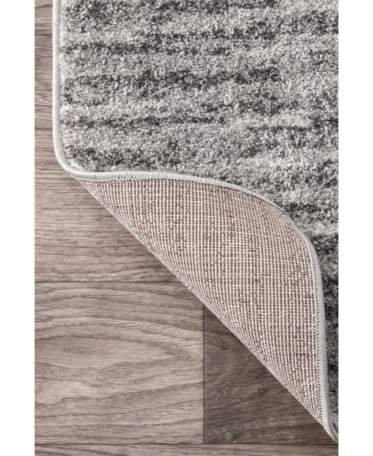 nuLoom Smoky Contemporary Sherill RippleArea Rug - Gray