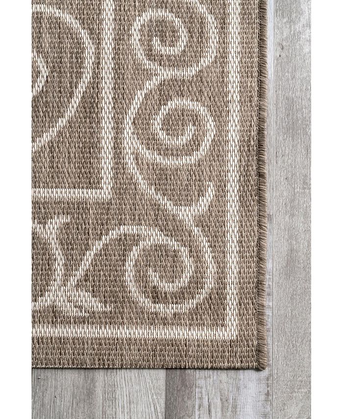 nuLoom Dawn Kathleen Krem 8'6" x 13' Outdoor Area Rug Macy's