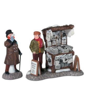 Department 56 - Dickens' Village Set of 2 London Newspaper Stand