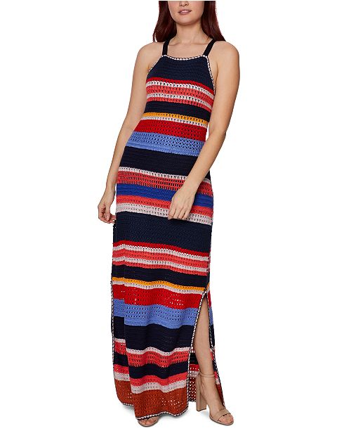 Betsey Johnson Stripe Halter Maxi Dress Reviews Dresses