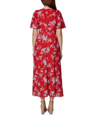 chinese dress ladies Betsey Johnson Alley Cat Velvet Floral Maxi Dress main image 1
