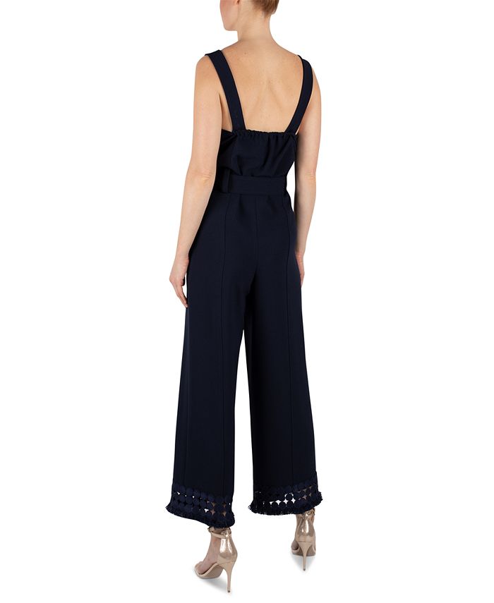 julia jordan ZipFront FringeHem Jumpsuit Macy's