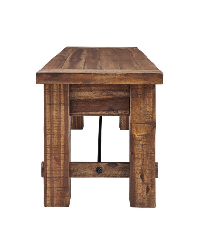 Alaterre Furniture Durango Industrial Wood Coat Hook Shelf and Bench