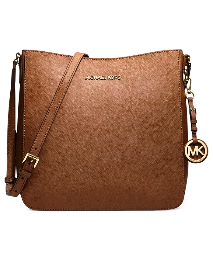 Michael Kors Jet Set Travel Large Saffiano Leather Messenger Bag & Handbags & Accessories - Macy's