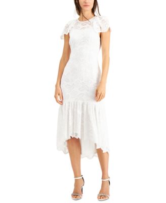 macy's calvin klein high low dress