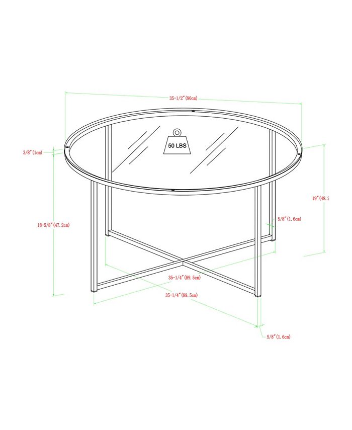 Walker Edison 2Piece Round Coffee Table Set Macy's