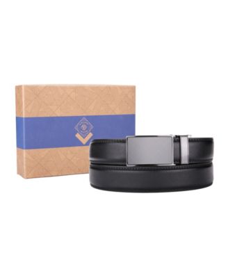 Gallery Seven Leather Click  Belt Adjustable Ratchet Belt For Men Gift Wrap