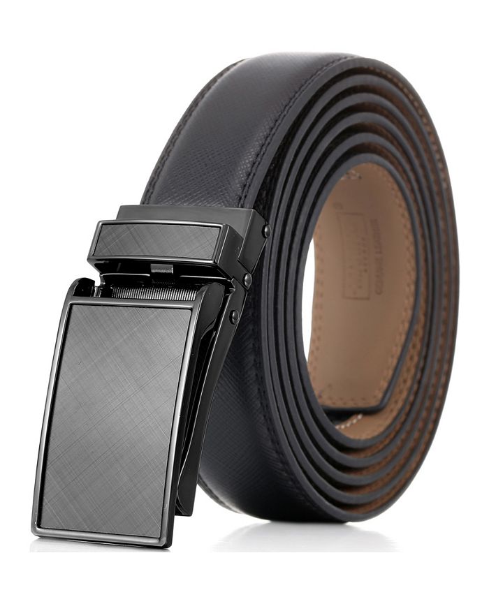 Mio Marino Men's Linxx Designer Ratchet Leather Belt - Macy's