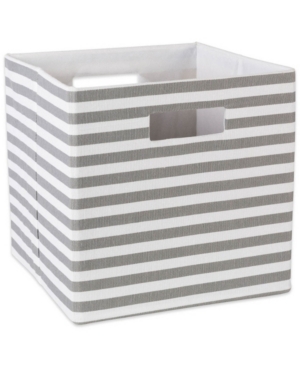 Design Imports Polyester Cube Pinstripe Square