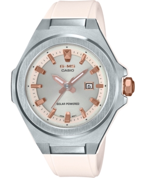 image of Baby-g Women-s Solar G-ms Pearl White Resin Strap 38.8mm