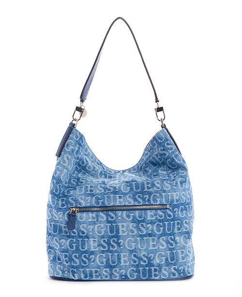 GUESS Brightside Denim Hobo & Reviews Handbags & Accessories Macy's