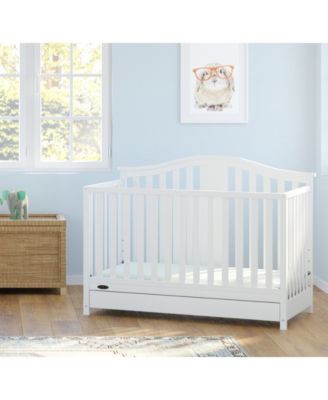 Solano 4-in-1 Convertible Crib with Drawer - White
