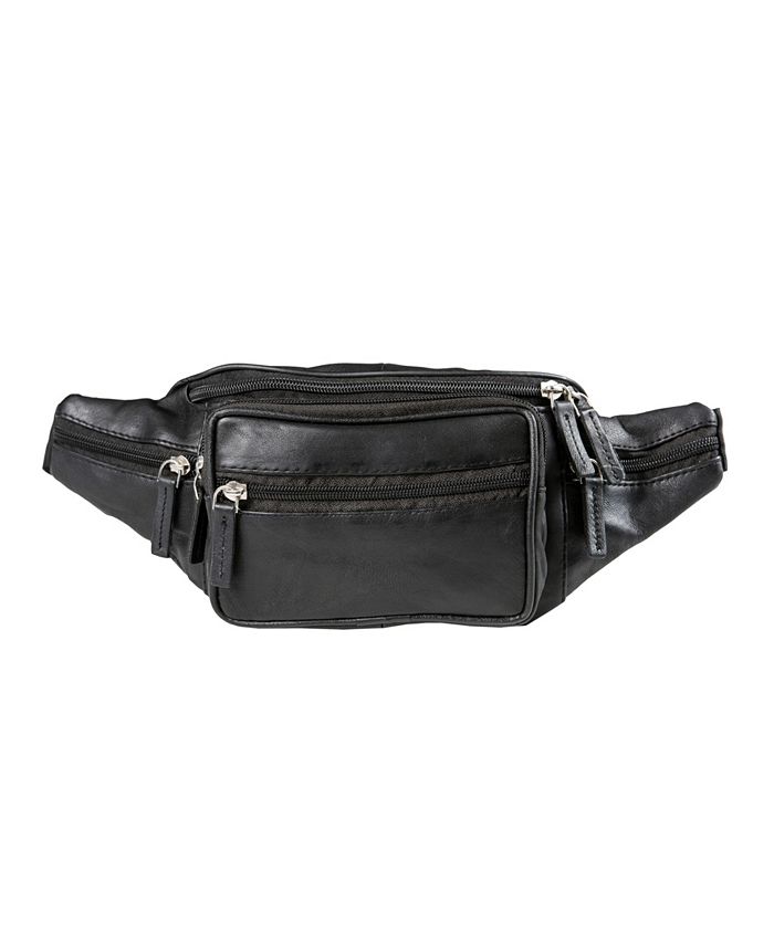 CHAMPS Genuine Leather Waist Pack - Macy's