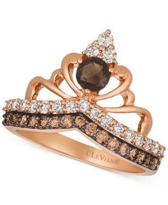 le vian chocolate diamond tiara ring