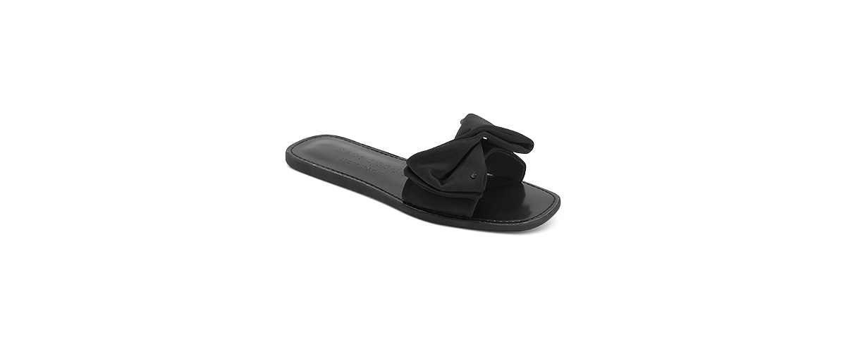 Women's Bikini Slide Sandals - Black