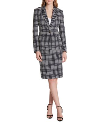 tahari plaid blazer