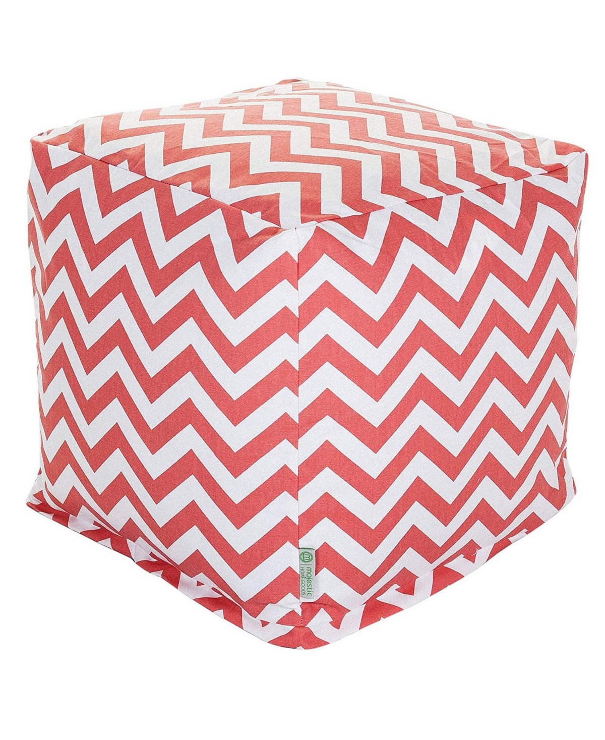 Majestic Home Goods Chevron Ottoman Pouf Cube with Removable Cover 17