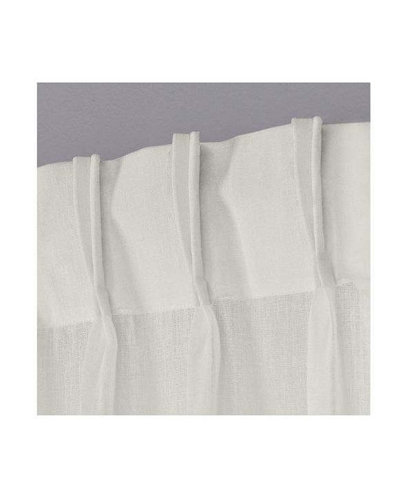 Exclusive Home Belgian Textured Sheer Pinch Pleat Curtain Panel Pair ...