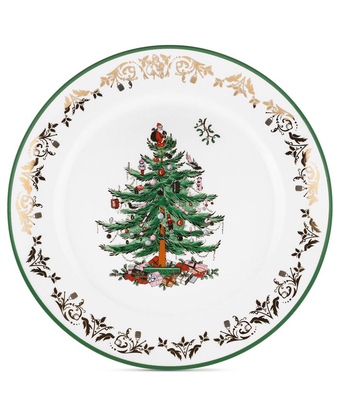 Spode Christmas Tree Gold Round Charger Macy's