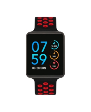image of iTouch Men-s Air Se Black Case with Black and Red Perforated Strap 37mm - A Special Edition