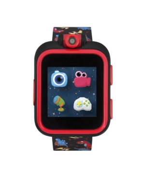 image of iTouch PlayZoom Black Smartwatch for Kids with Dinosaur Print 42mm
