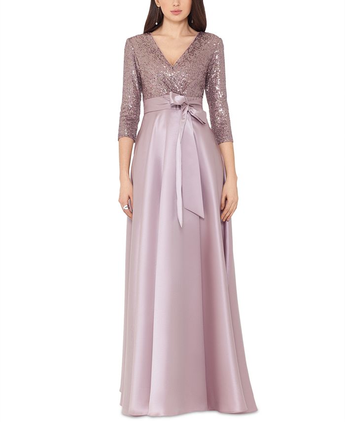XSCAPE Sequinned Ball Gown - Macy's