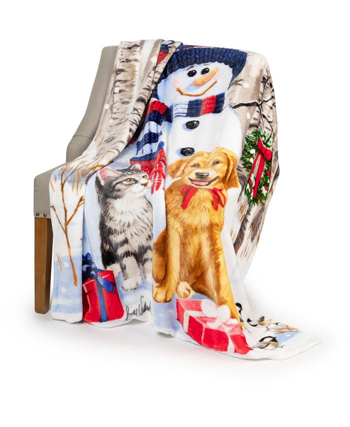 Safdie & Co Inc Christmas Throw Snowman and Friends Macy's