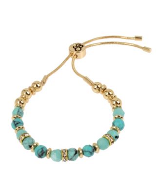 Jessica Simpson - Turquoise Stone Friendship Bracelet, 10" adjustable